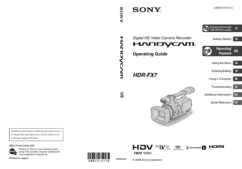 Sony Handycam HDR-FX7 User manual