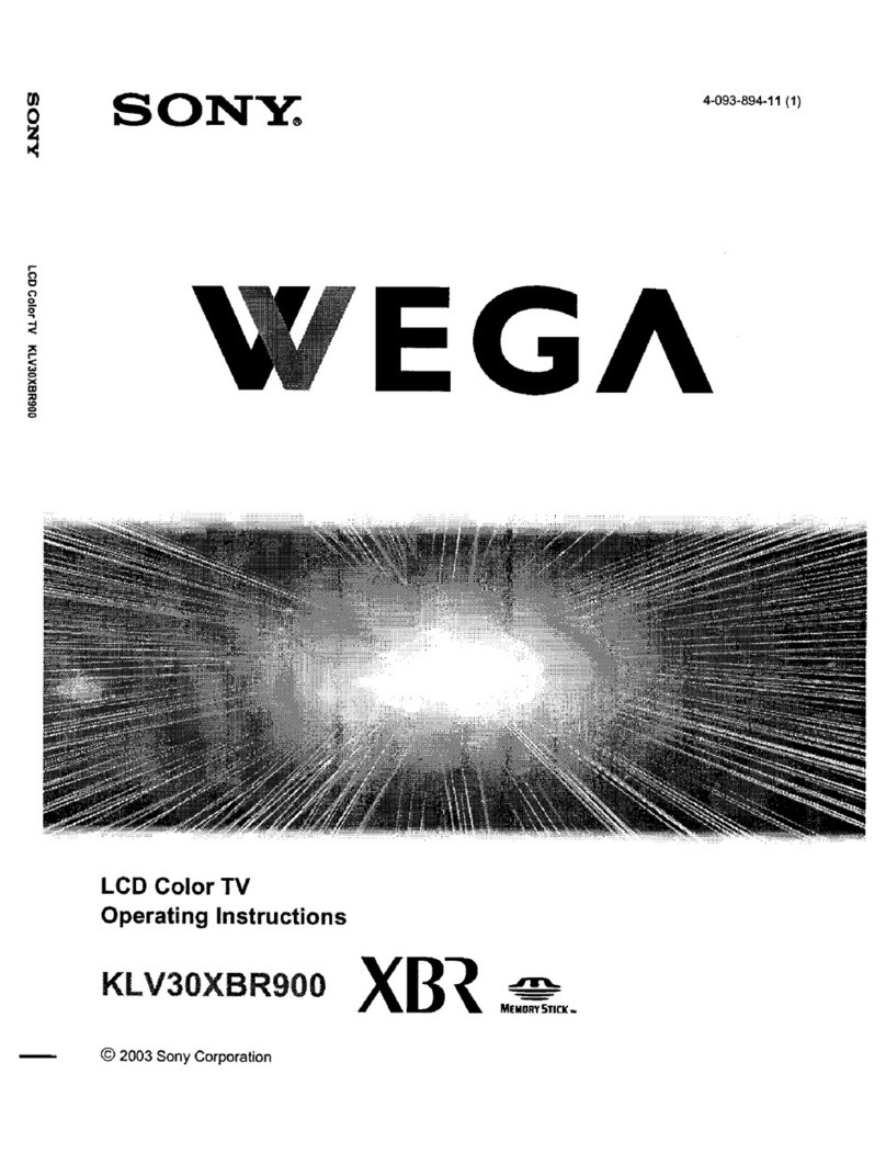 Sony WEGA KLV-30XBR900 User manual