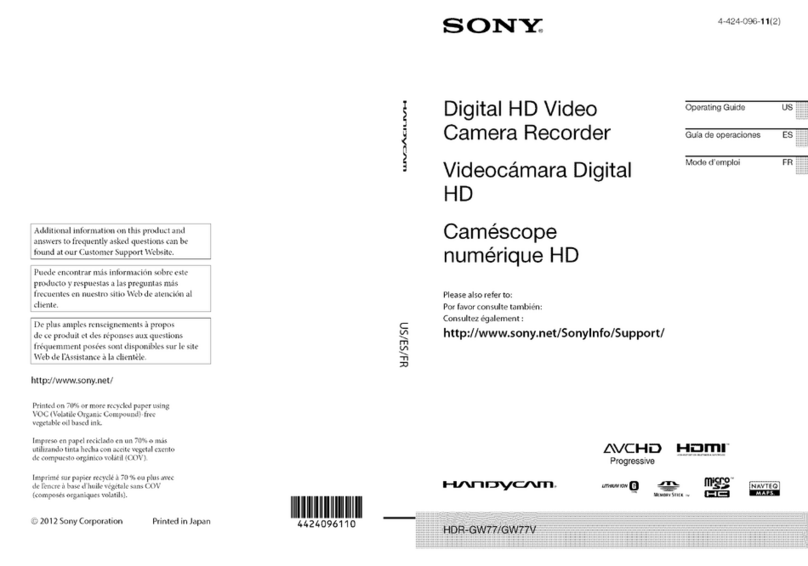 Sony HDR-GW77V User manual