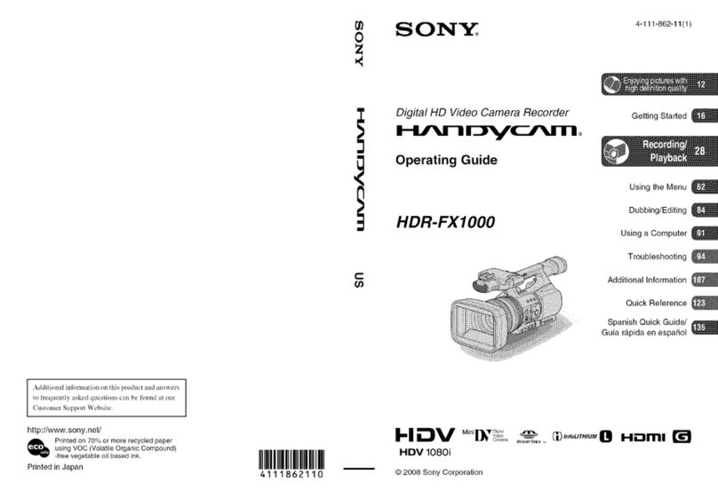 Sony Handycam HDR-FX1000 User manual