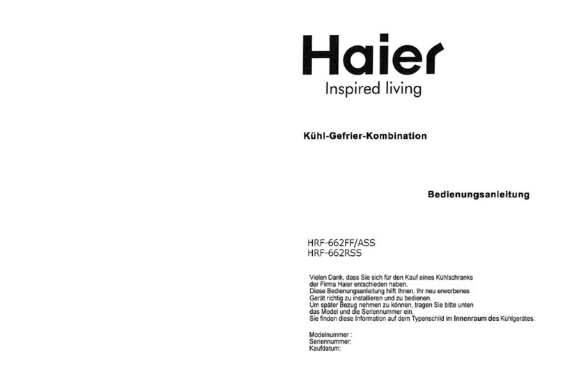 Haier HRF-662RSS User manual Haier HRF-662RSS User manual