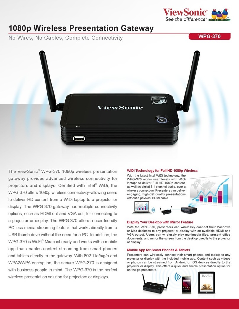 ViewSonic WPG-370 datasheet