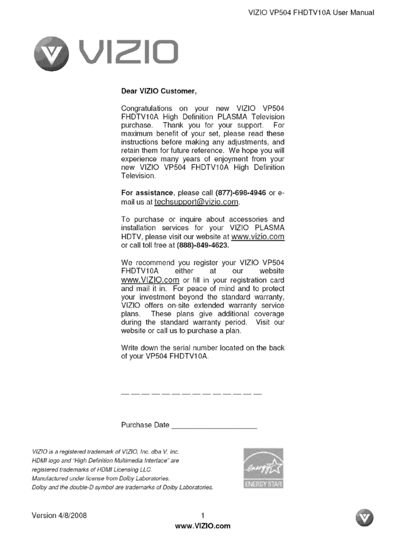 Vizio VP504FHDTV10A user manual