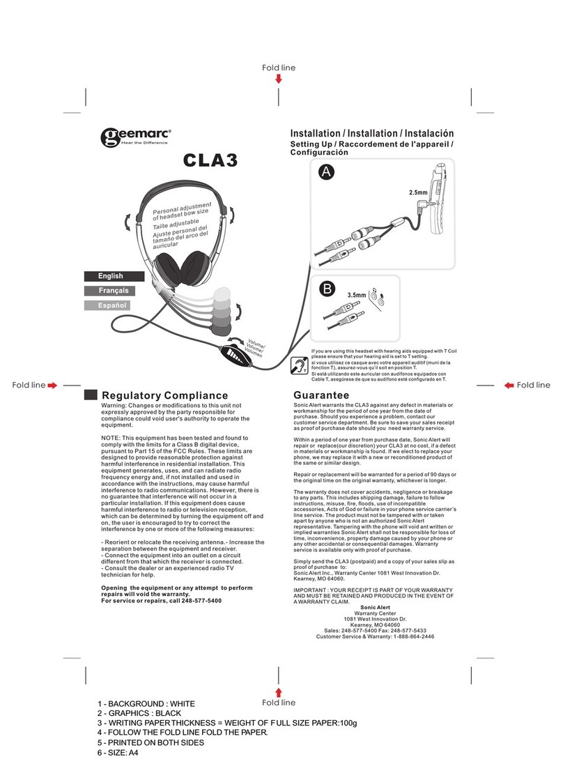 Geemarc CLA3 User manual