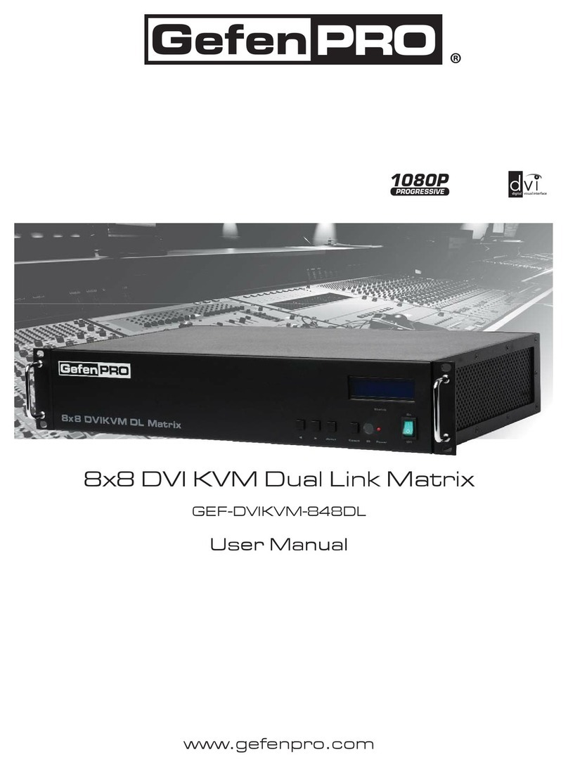 Gefen Pro GEF-DVIKVM-848DL user manual