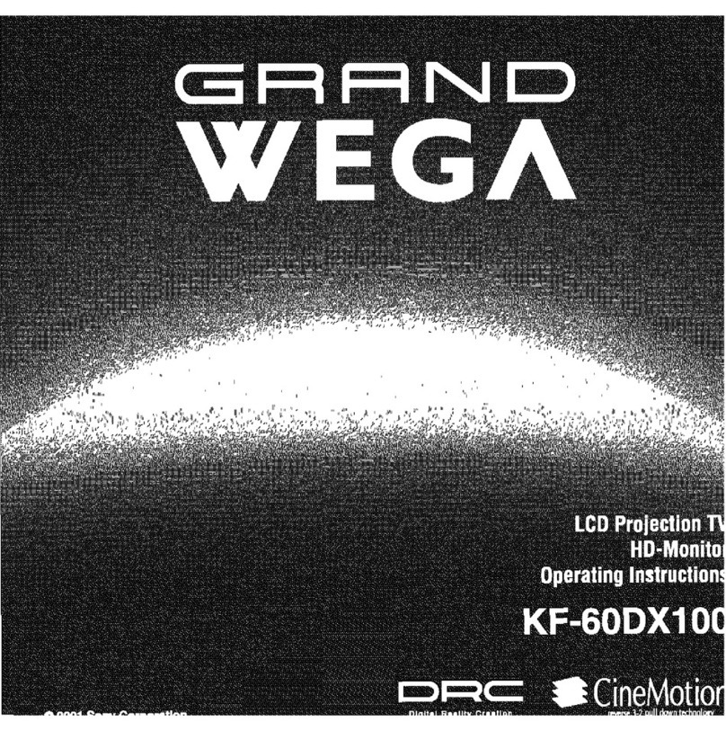 Sony GRAND WEGA KF 60DX100 User manual