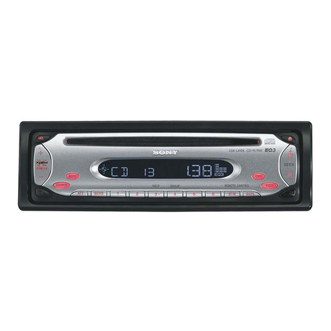 Sony CDX-L410X - Fm/am Compact Disc Player operating instructions