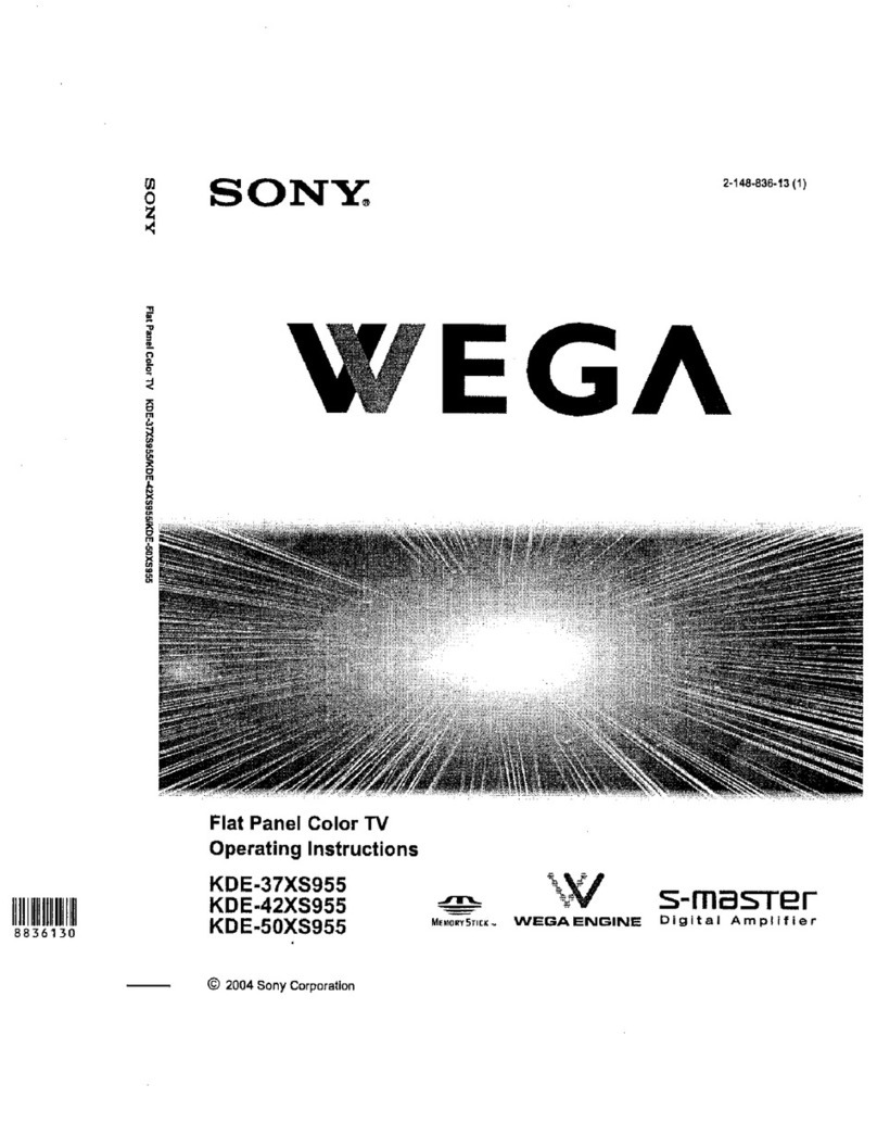 Sony WEGA KDE-37XS955 User manual