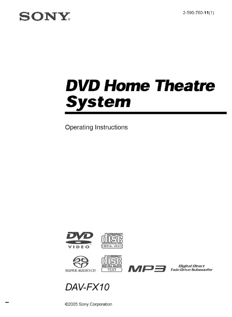 Sony DAV-FX10 - Dvd Dream System operating instructions