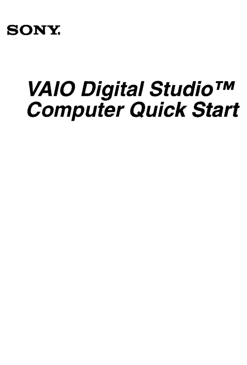 Sony VAIO Digital Studio PCVRX821V User manual