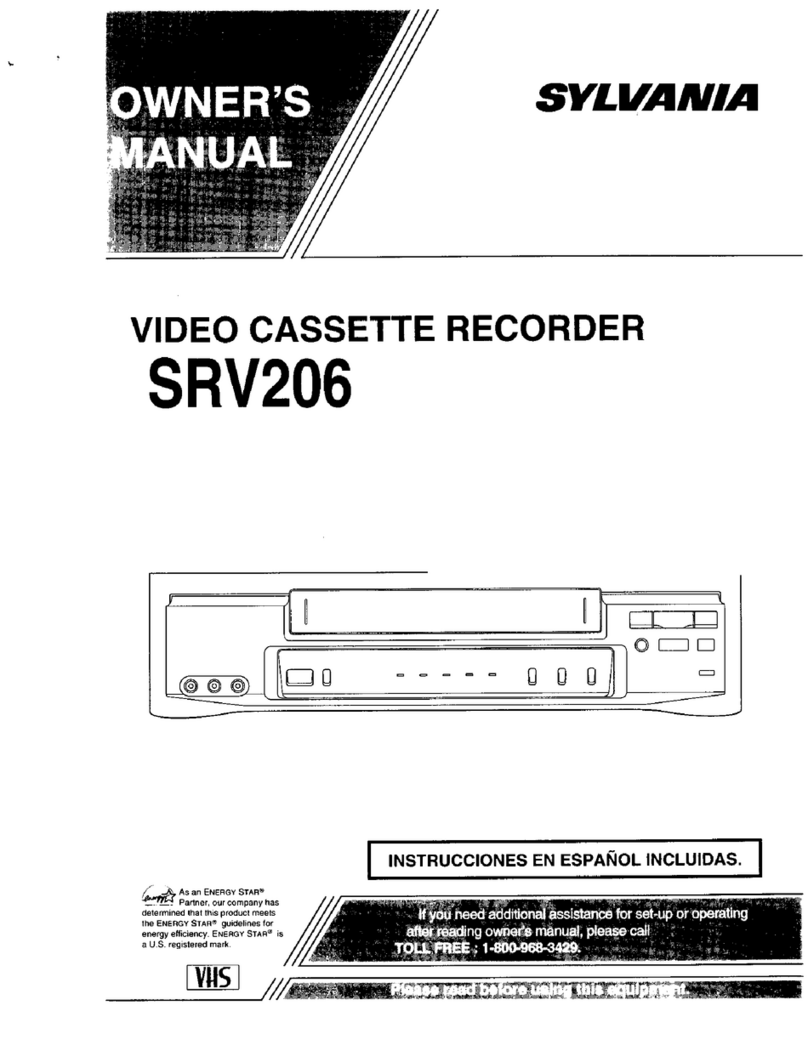 Sylvania SRV206 User manual