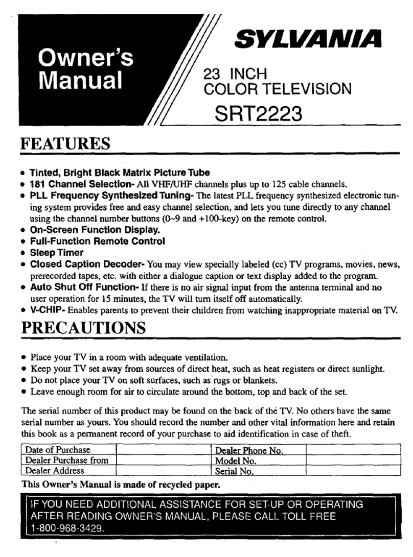 Sylvania SRT2223 User manual