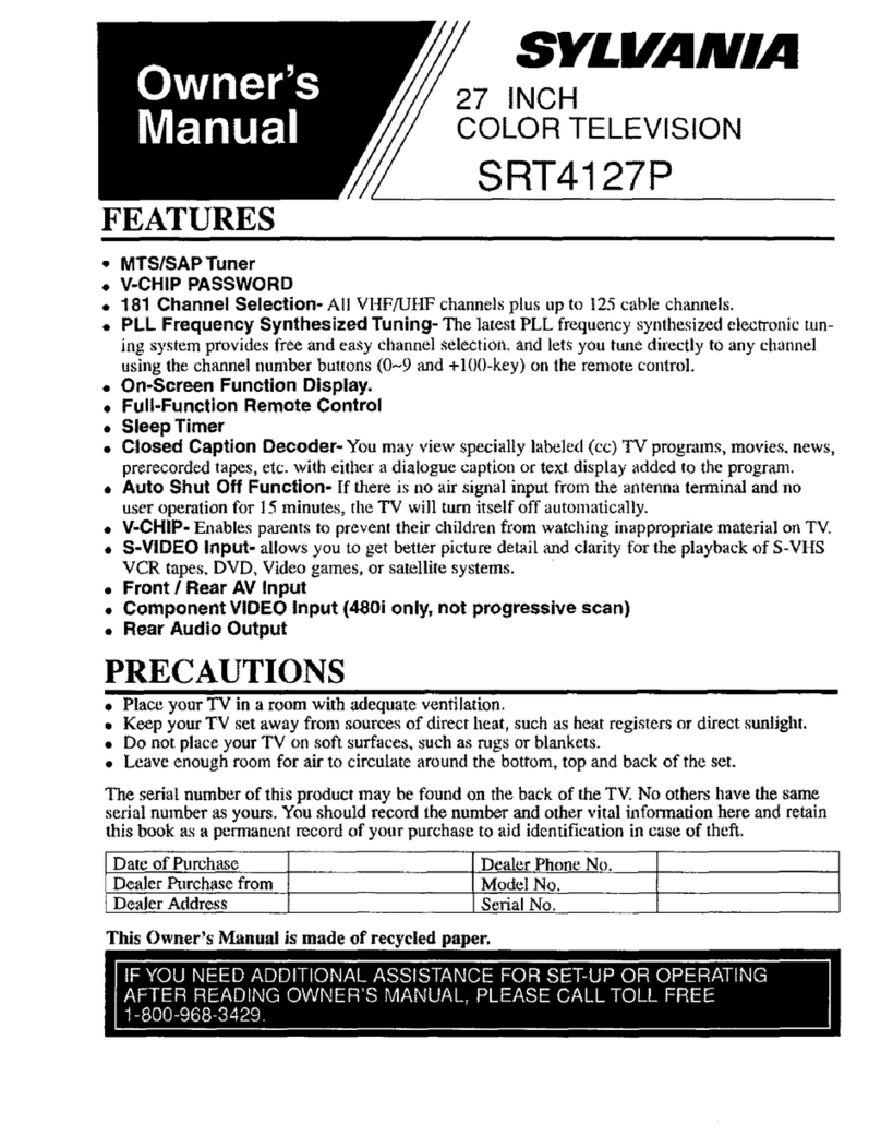 Sylvania SRT4127P User manual