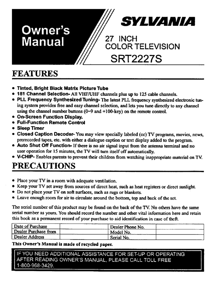 Sylvania SRT2227S owner's manual