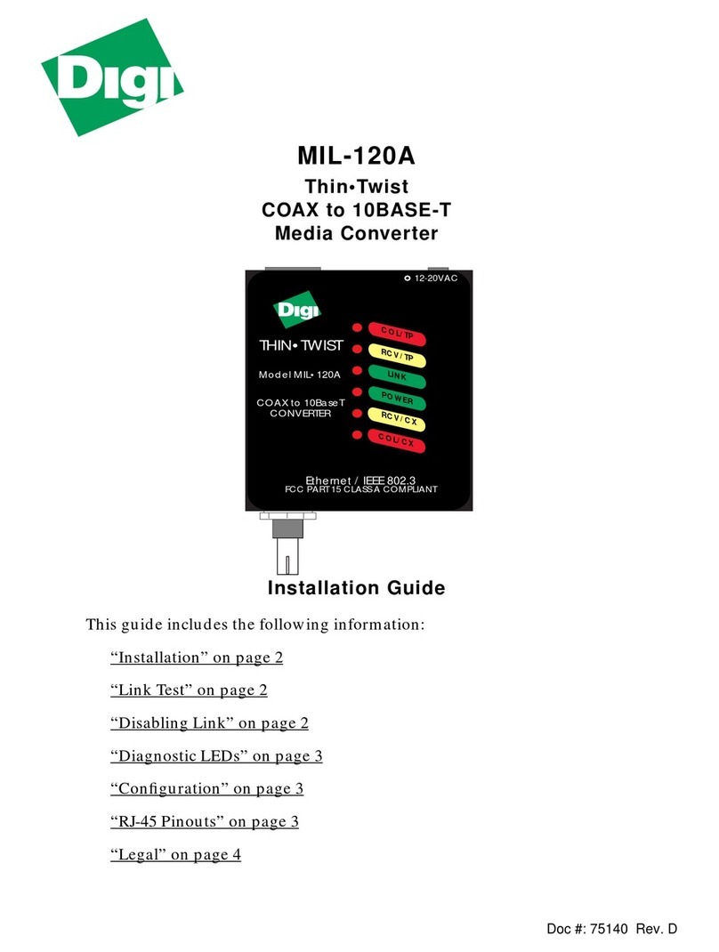 Digi MIL-120A installation guide Digi MIL-120A installation guide