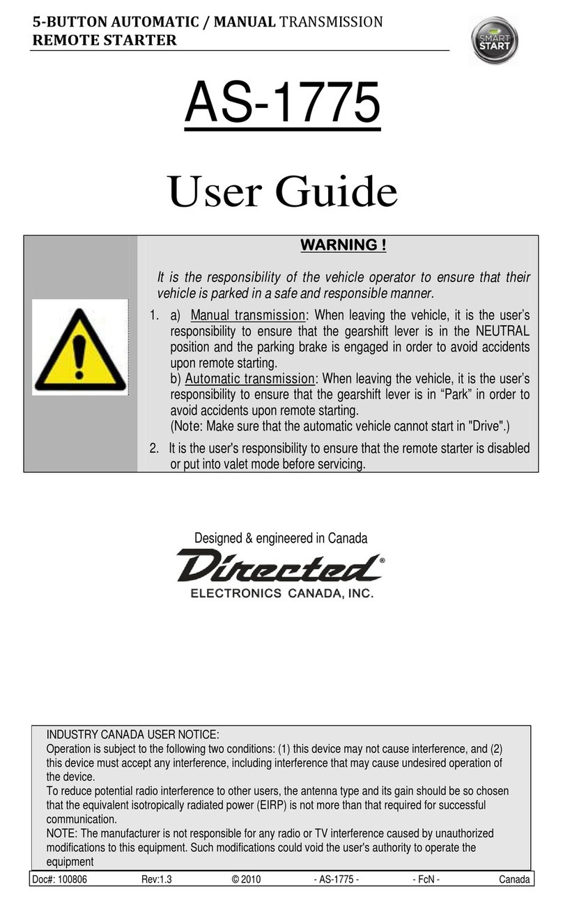 Directed Electronics AS-1775 User manual