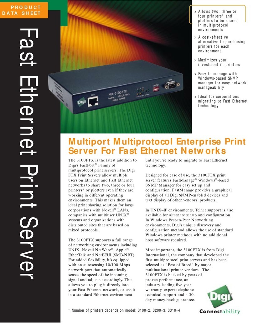 Digicom FastPort 3100FTX Product data sheet