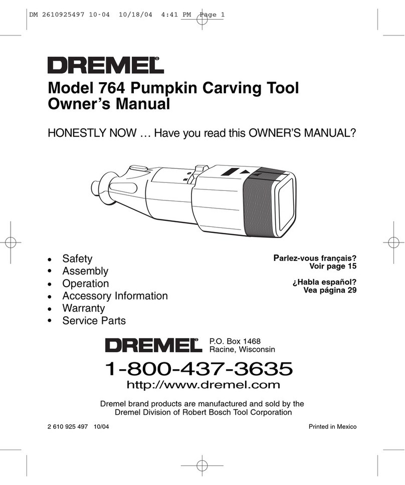 Dremel 764 owner's manual