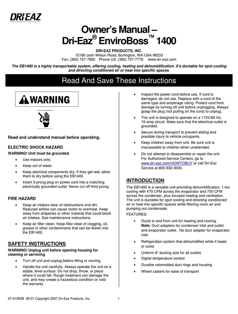 Drieaz EnviroBoss 1400 User manual