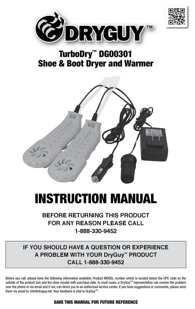 DryGuy TurboDry DG00301 instruction manual DryGuy TurboDry DG00301 instruction manual