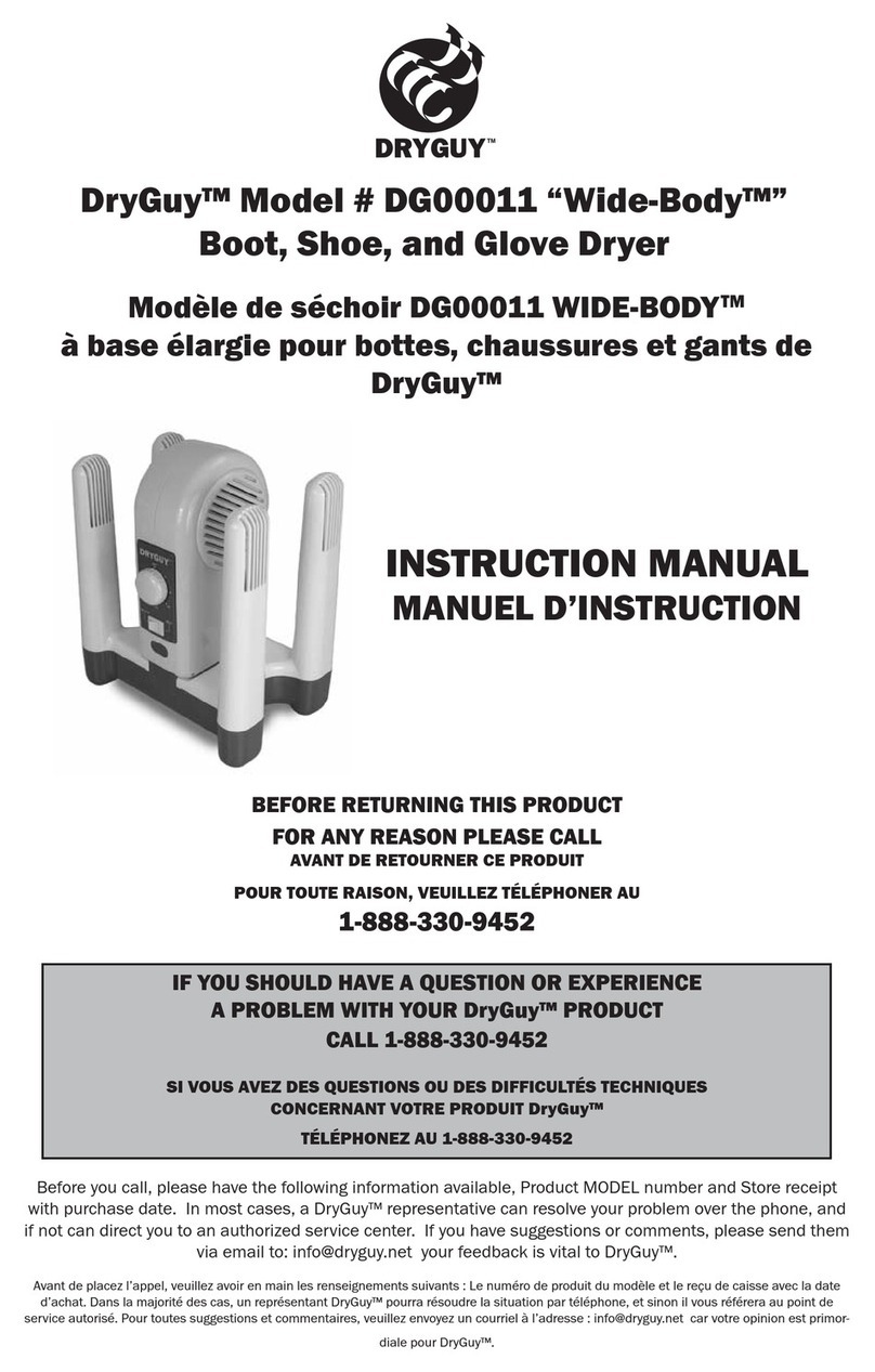 DryGuy Wide-Body DG00011 instruction manual