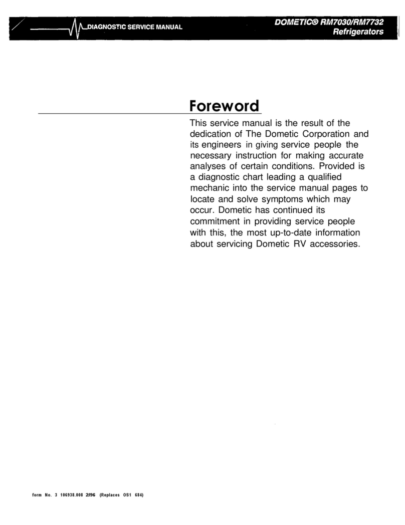 Dometic RM7030 User manual