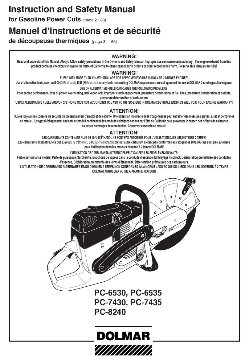Dolmar PC-6530 Instruction and safety Instruction and safety manual Dolmar PC-6530 Instruction and safety Instruction and safety manual