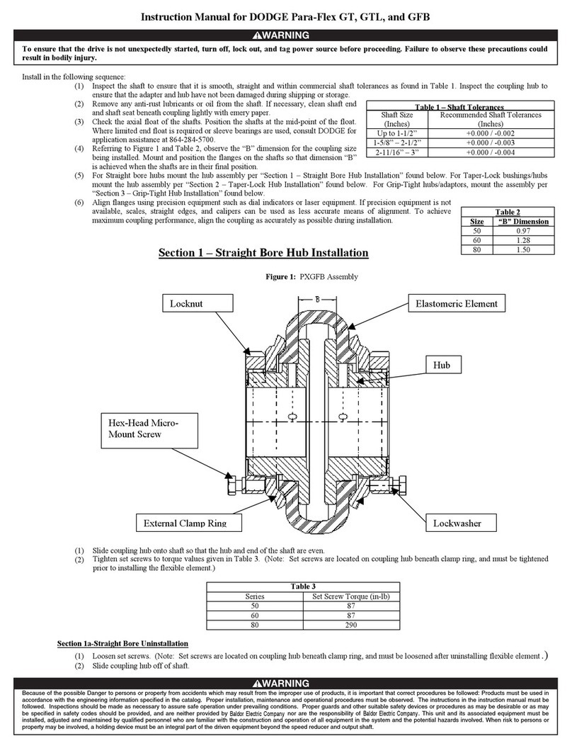 Dodge Para-Flex GT instruction manual