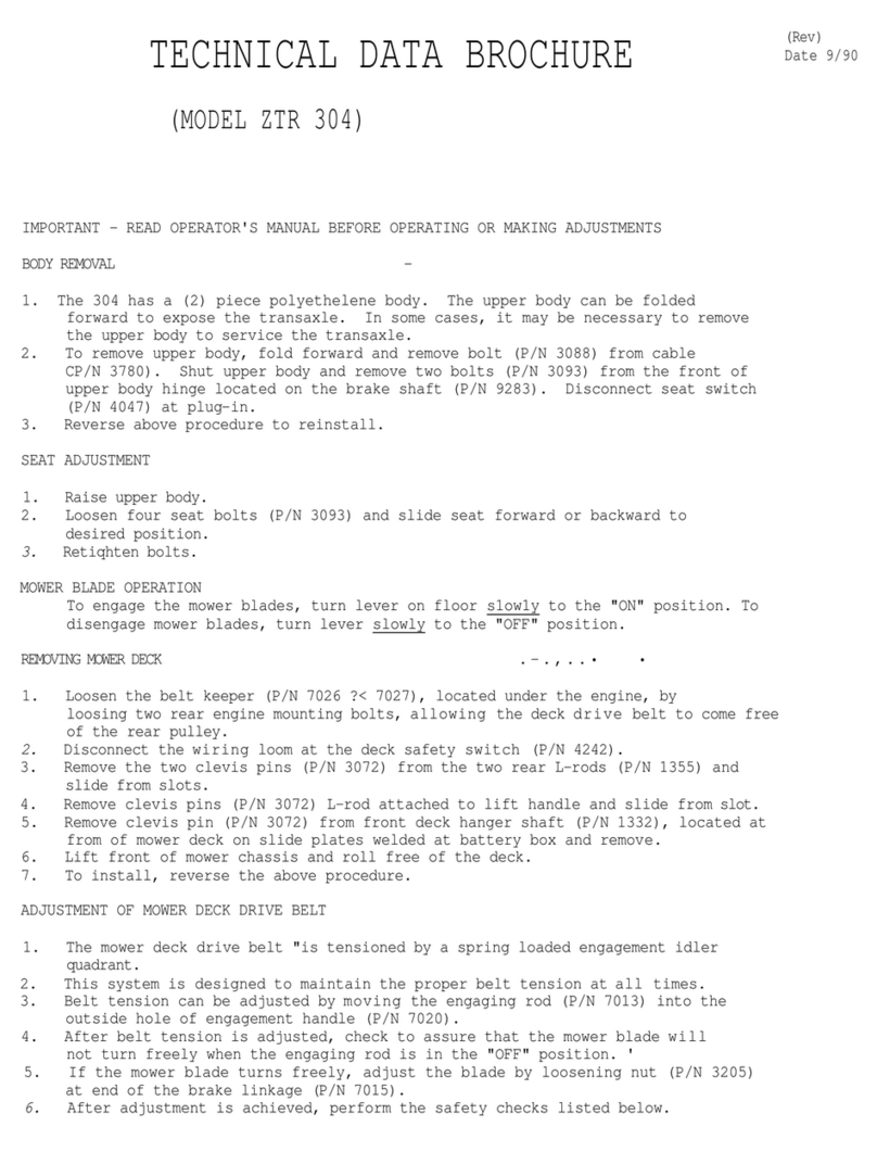 Dixon ZTR 304 Instruction manual