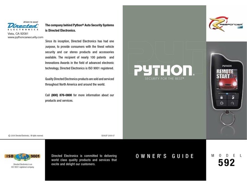 Directed Electronics 592 User manual Directed Electronics 592 User manual