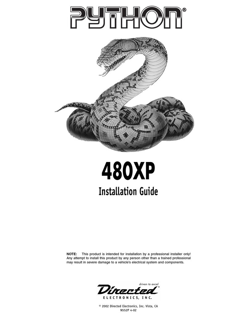 Directed Electronics PYTHON 480XP User manual