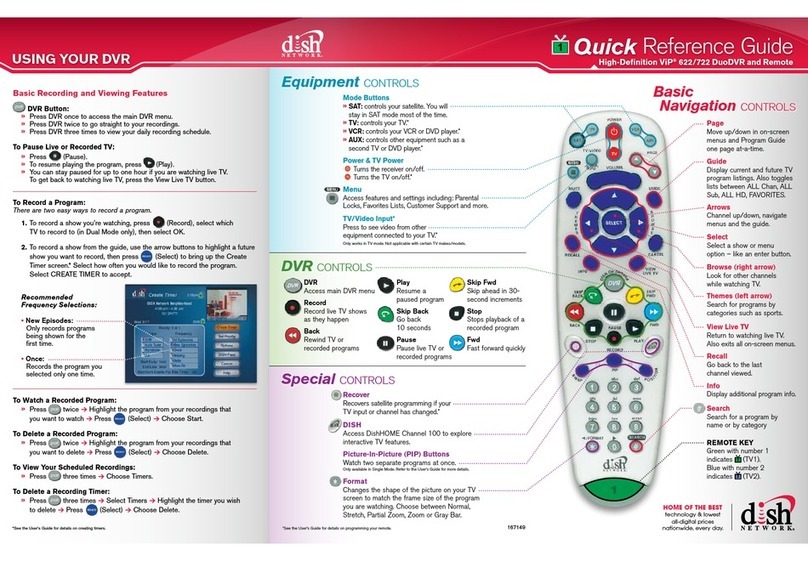 Dish Network 622  guide User manual