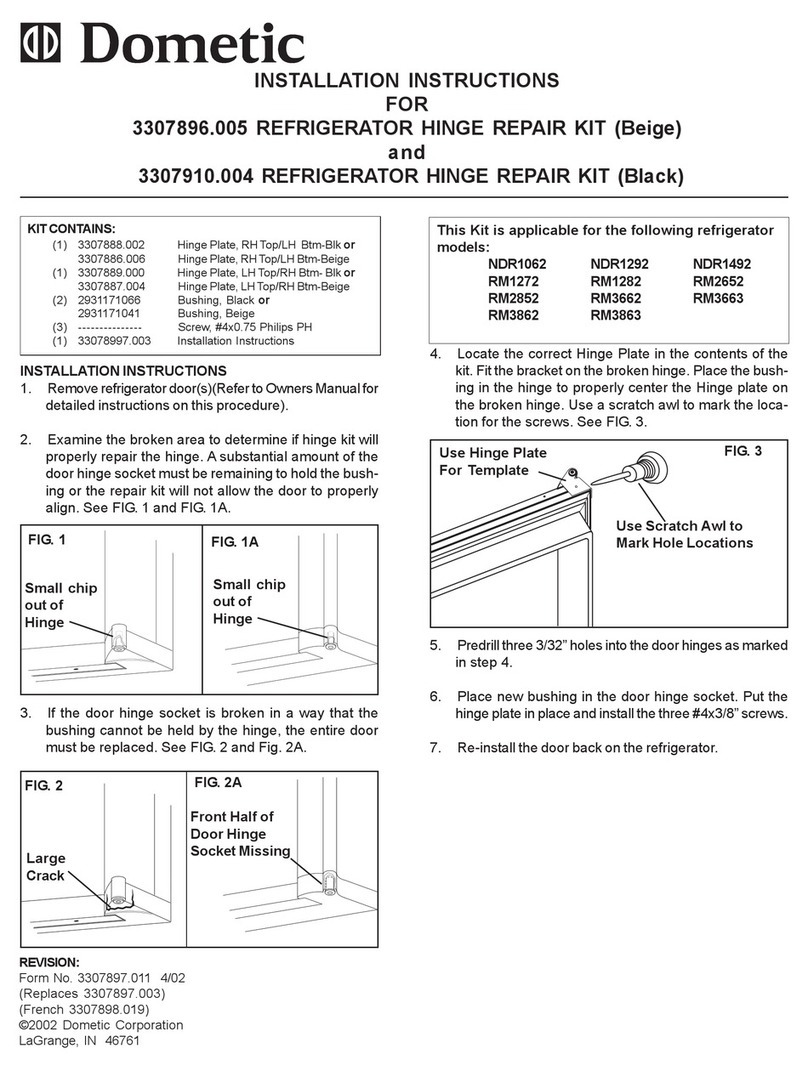 Dometic 3307896.005 installation instructions