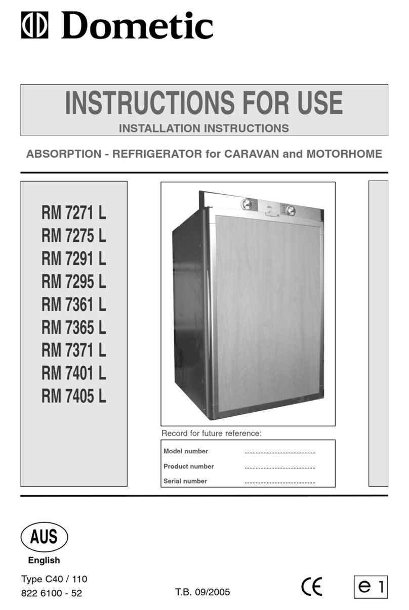 Dometic RM 7271 L Instructions for use