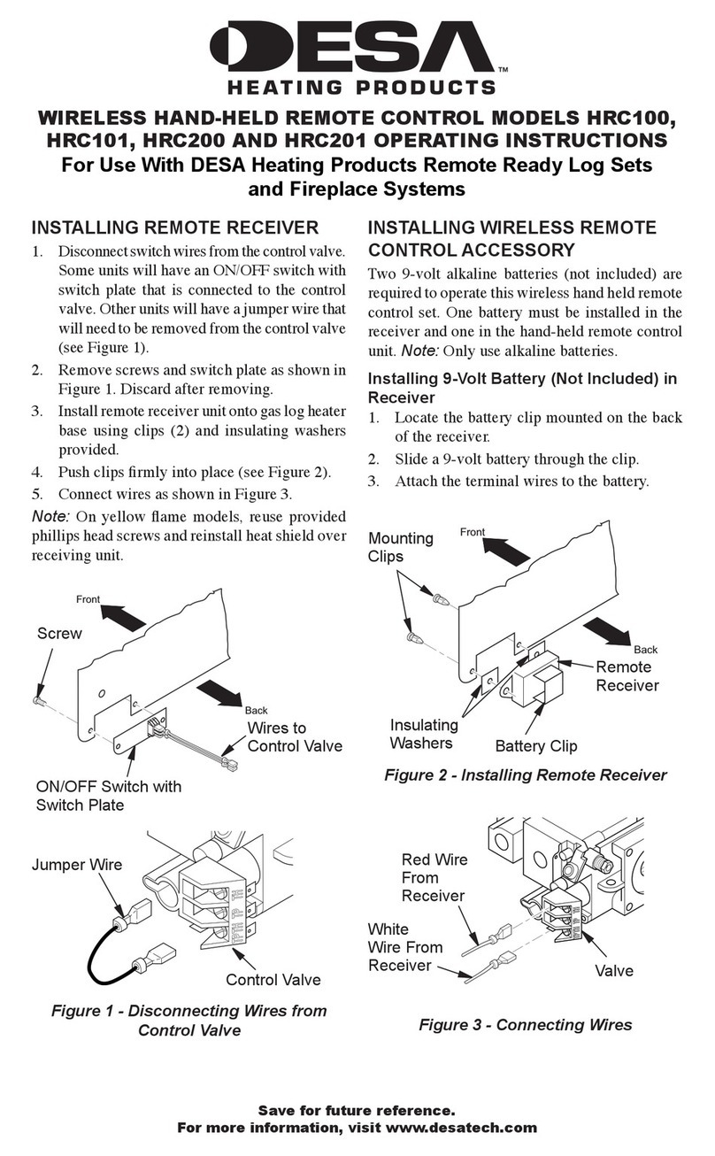 Desa HRC100 operating instructions