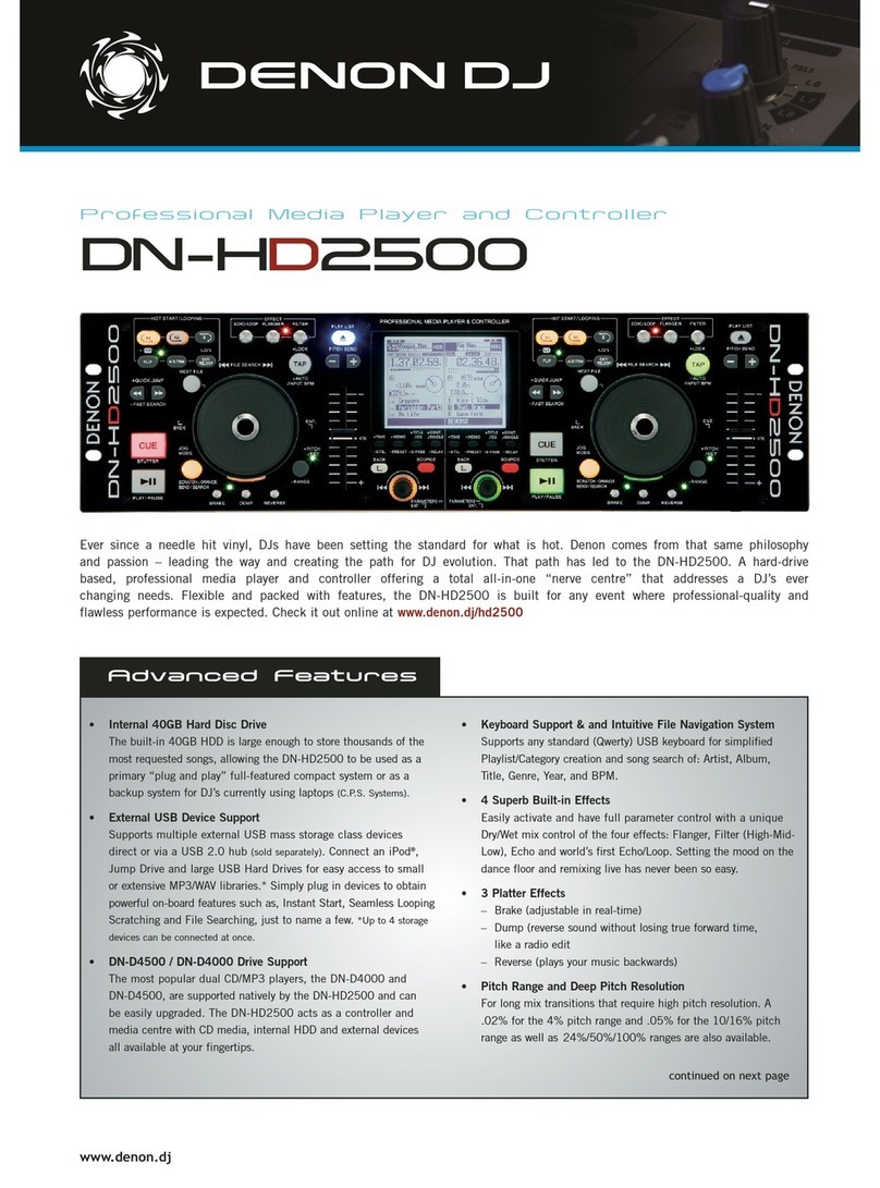 Denon DNHD2500 - Dual DJ MP3 Player User manual