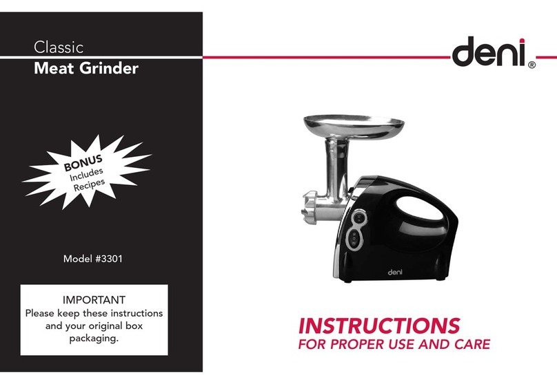 Deni 3301 Instructions for proper use and care
