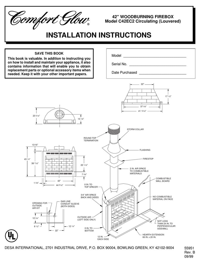 Comfort Glow C42EC2 installation instructions
