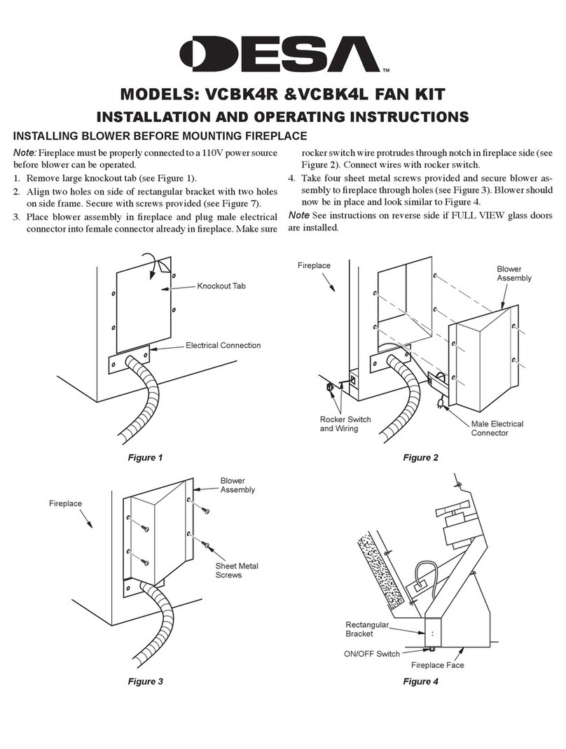 Desa VCBK4L Installation and operating instructions