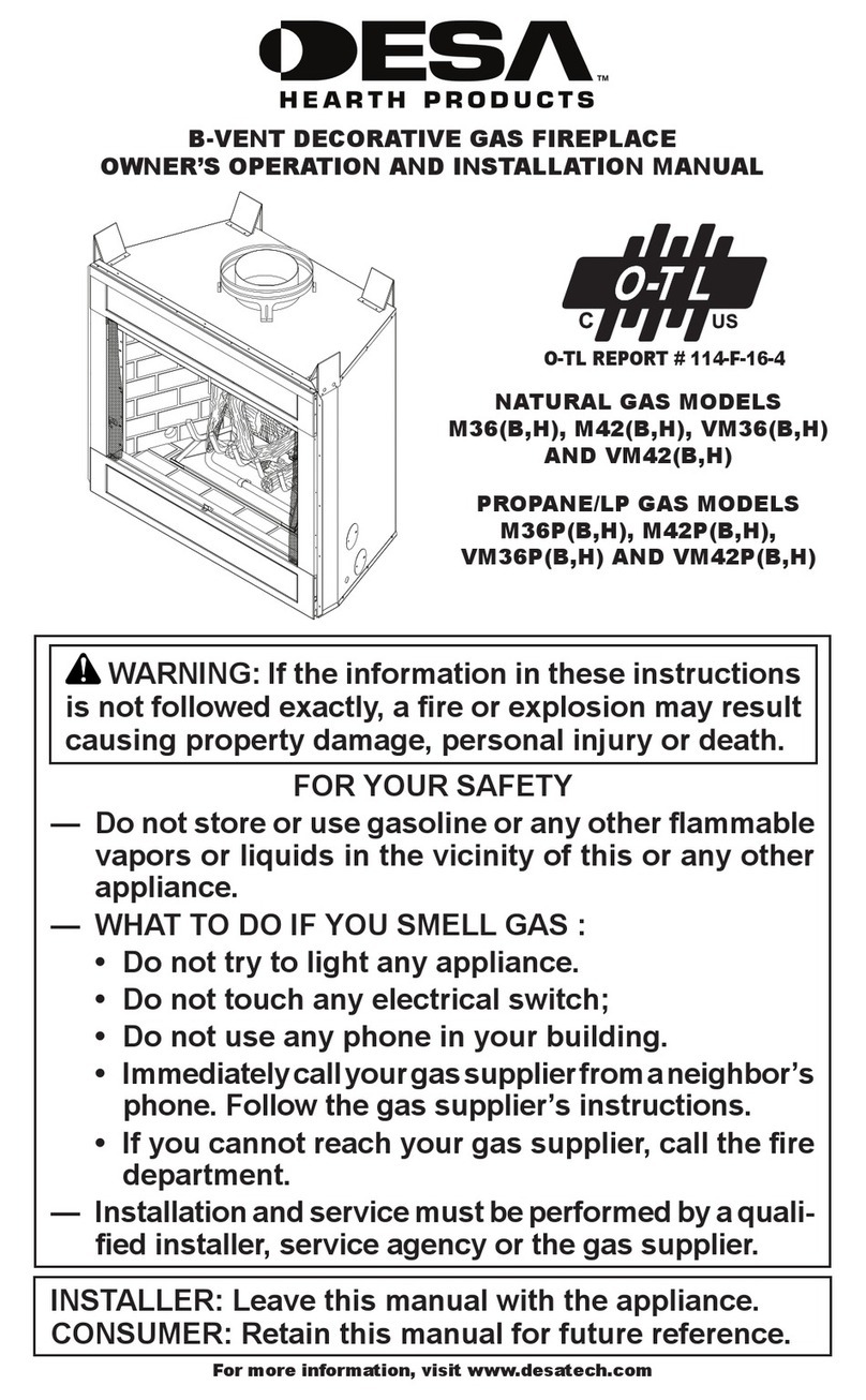 Desa M36B Owners manual and installation manual