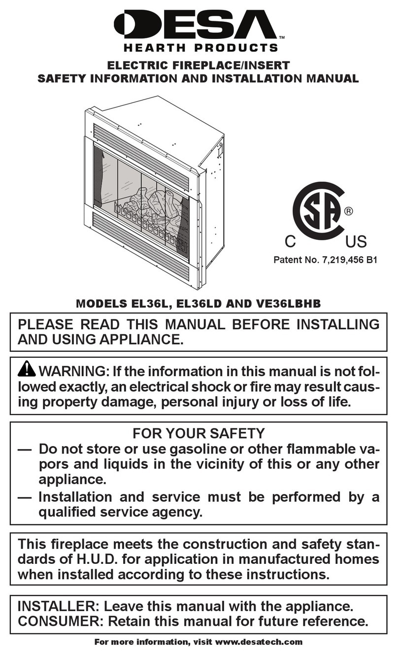 Desa EL36L Safety information and installation manual