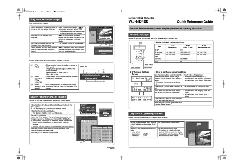 Panasonic WJ-ND400/1000 User manual Panasonic WJ-ND400/1000 User manual