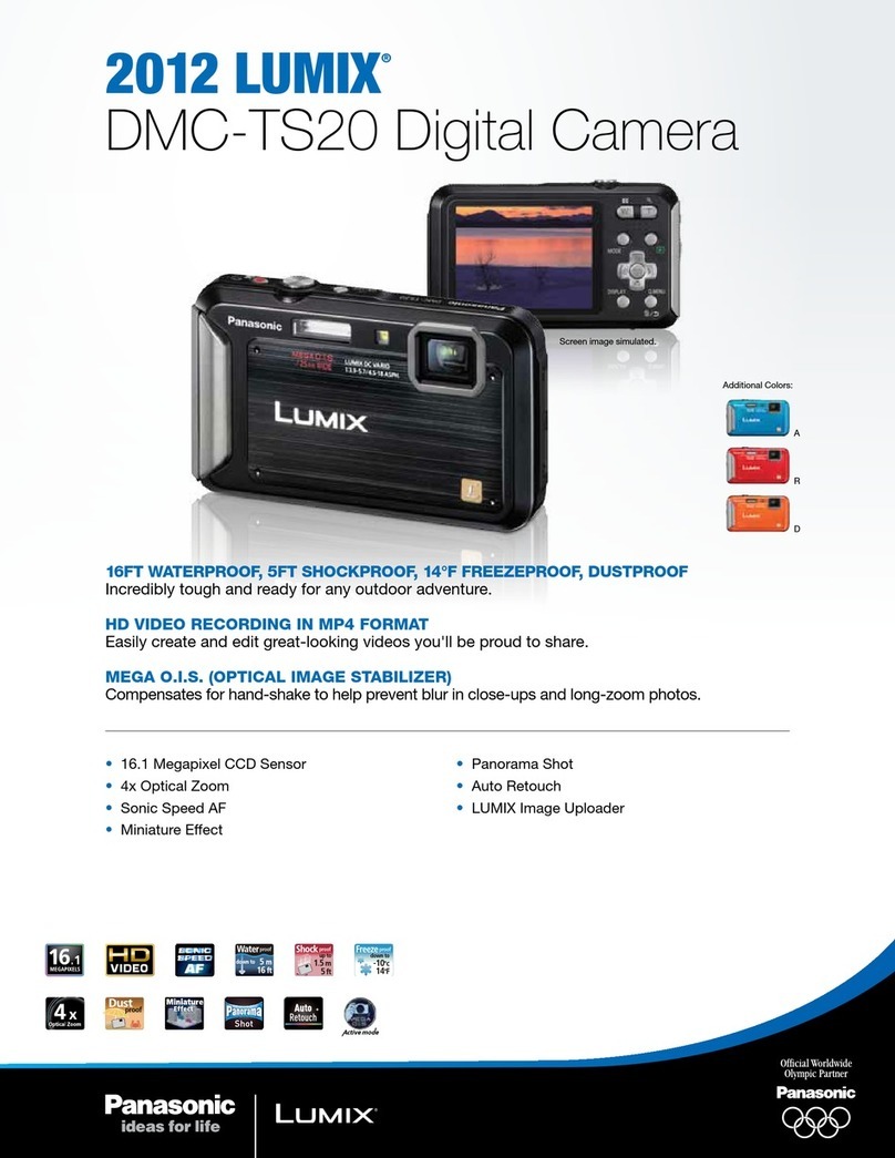 Panasonic Lumix DMC-TS20 User manual Panasonic Lumix DMC-TS20 User manual