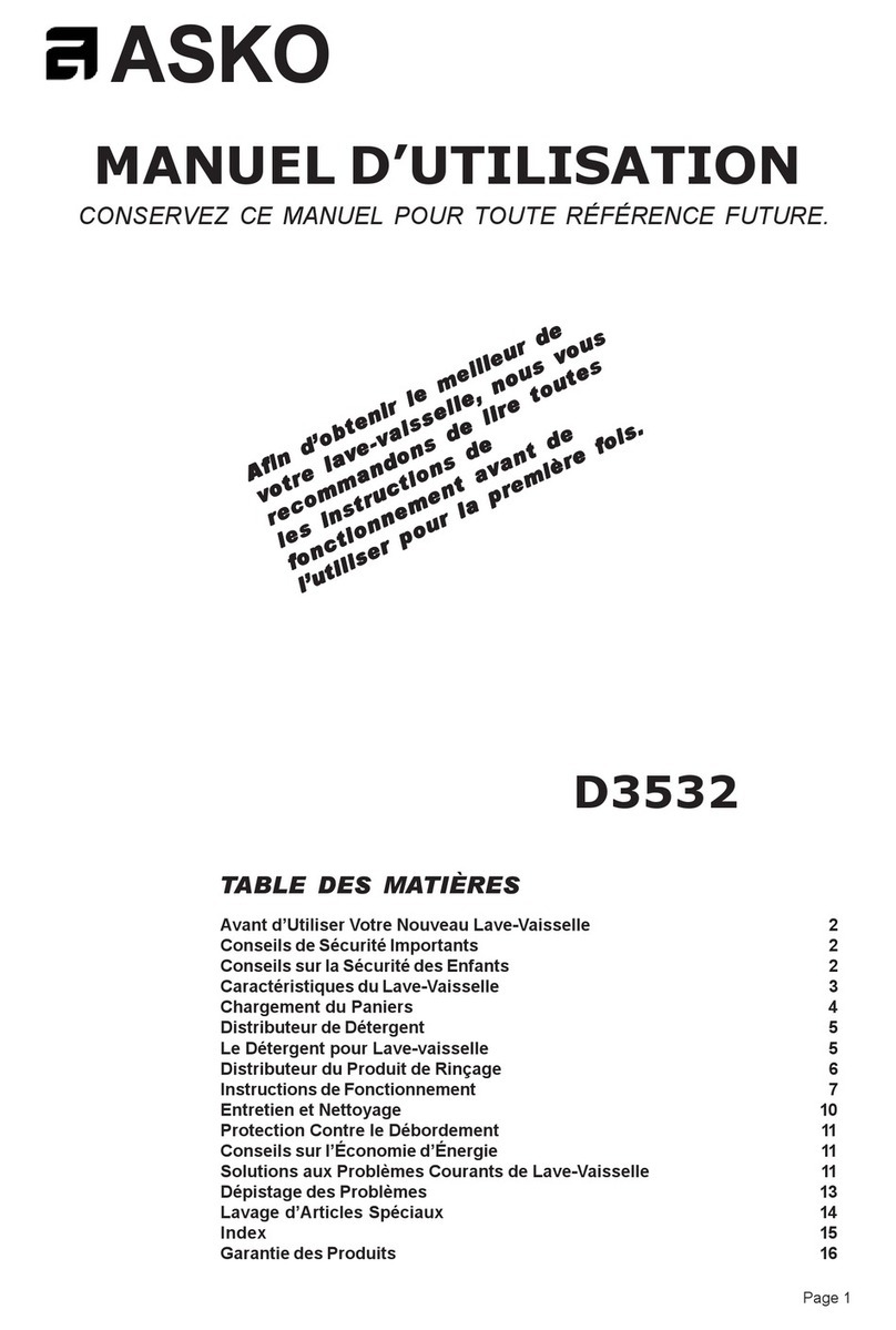 Asko D3532 Manuel d'utilisation