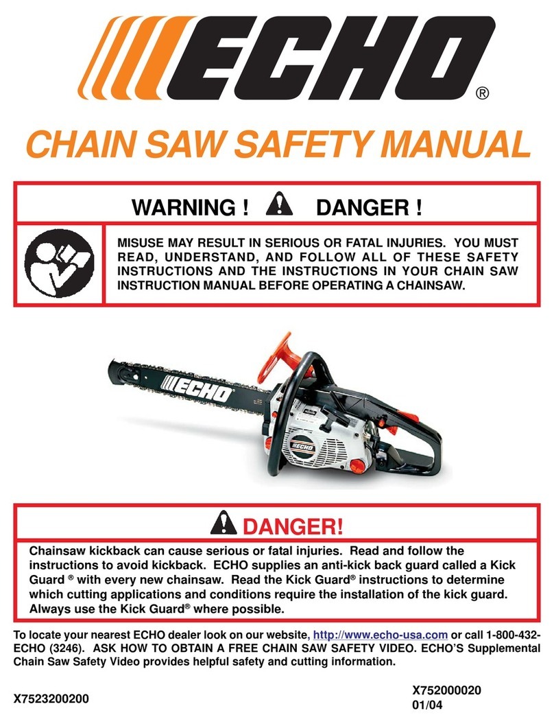 Echo CHAIN SAW User guide Echo CHAIN SAW User guide