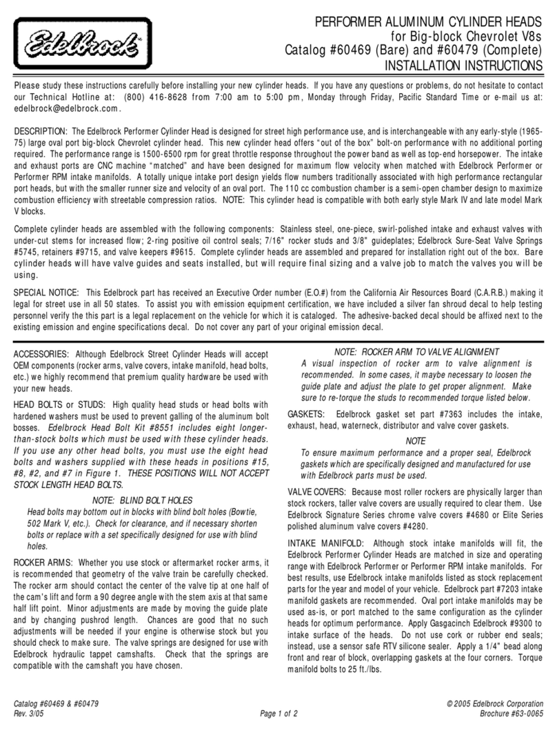 Edelbrock 60469 installation instructions