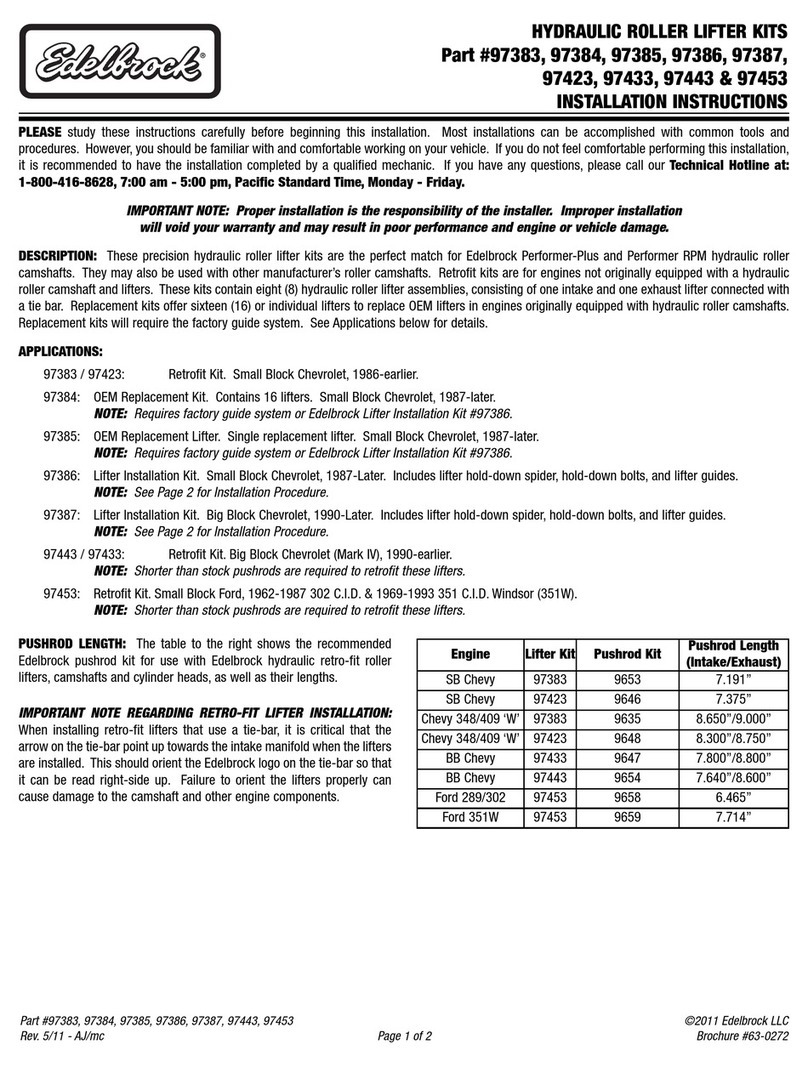 Edelbrock 97383 installation instructions Edelbrock 97383 installation instructions