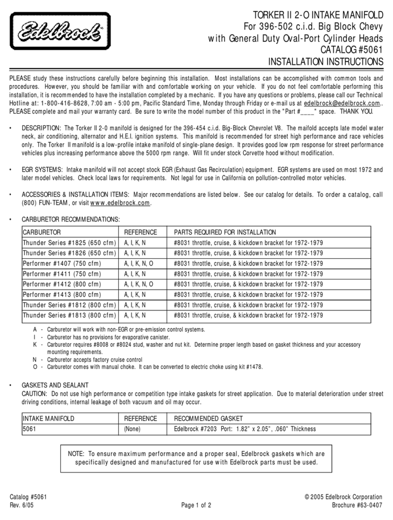 Edelbrock 5061 installation instructions
