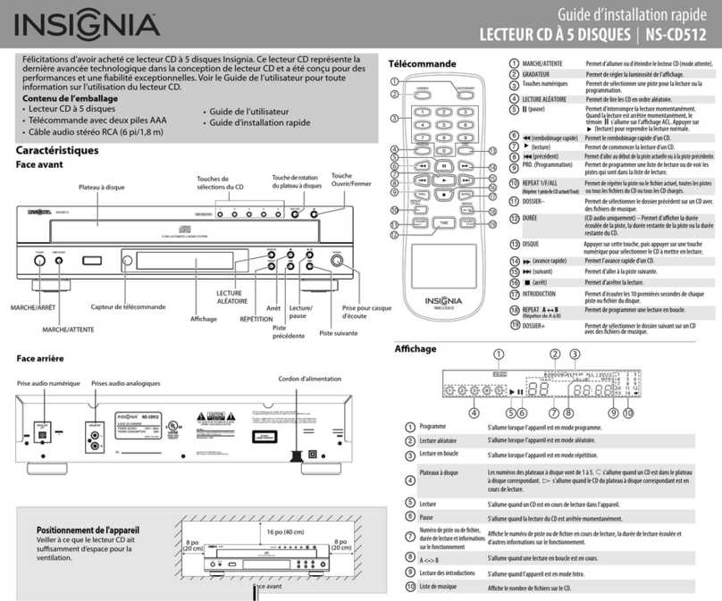 Insignia NS-CD512 Installation and operation manual
