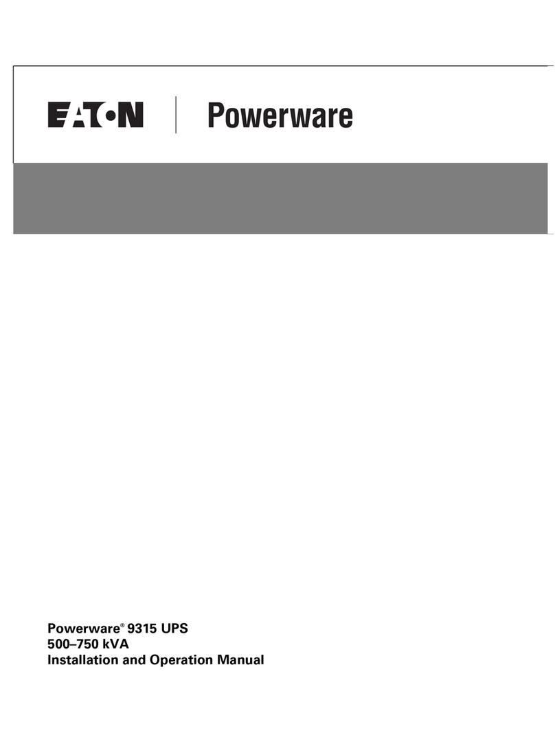 Eaton 9315 Installation and operation manual